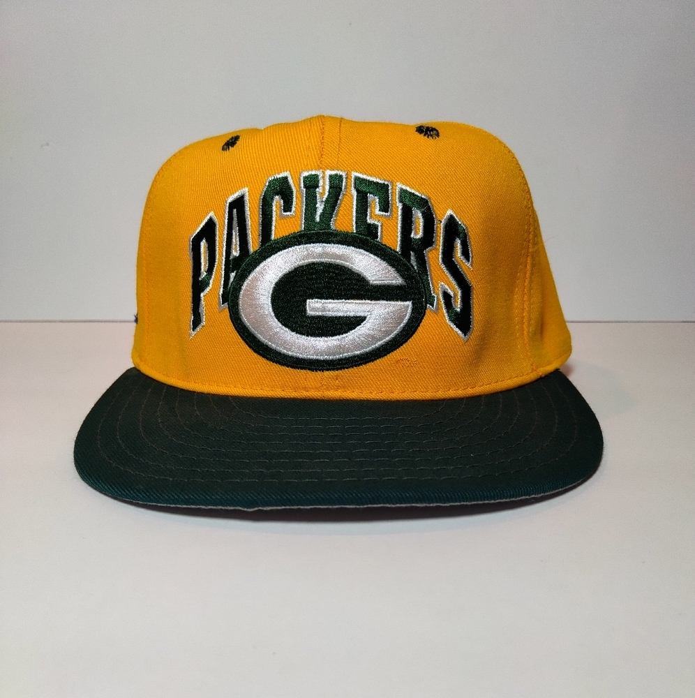 Vintage Green Bay Packers Double Logo Fitted Cap